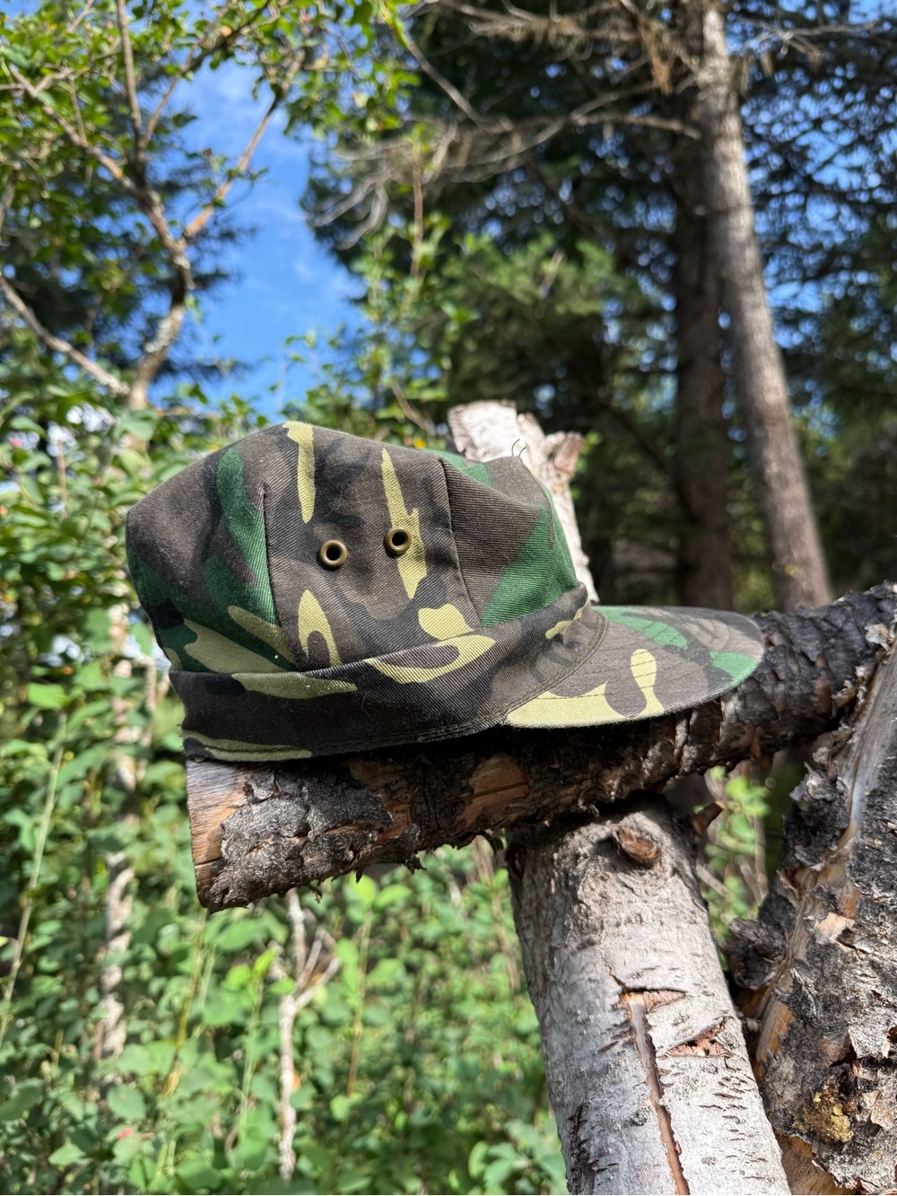 Camouflage Military Style Field Hat - Green Camo
